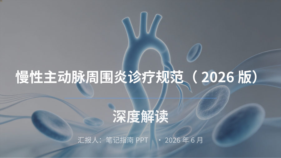 慢性主动脉周围炎诊疗规范（2026版） 第 1 页