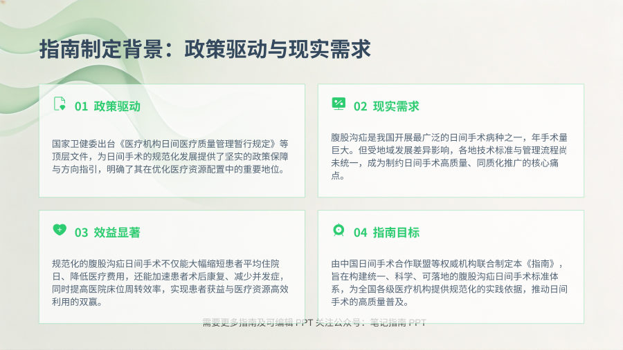 腹股沟疝日间手术规范化流程与标准专家指南（2026版）解读.pptx 有 第 3 页