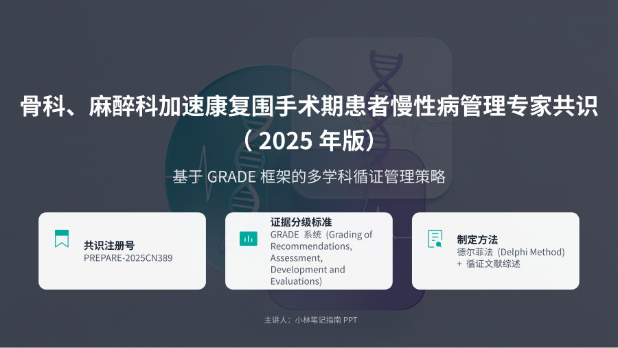 骨科、麻醉科加速康复围手术期患者慢性病管理专家共识（2025年版） 第 1 页