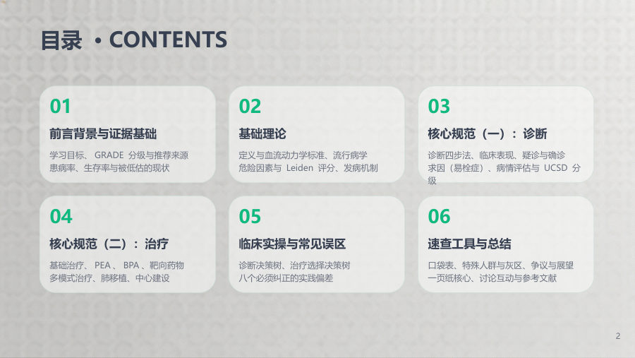 慢性血栓栓塞性肺动脉高压诊断与治疗指南（2024版）解读 第 2 页