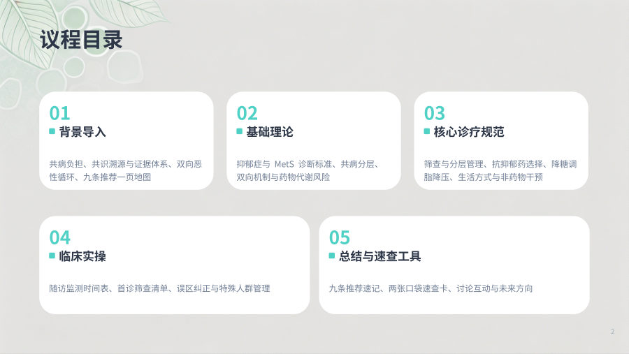 抑郁症共病代谢综合征临床诊疗专家共识解读 第 2 页