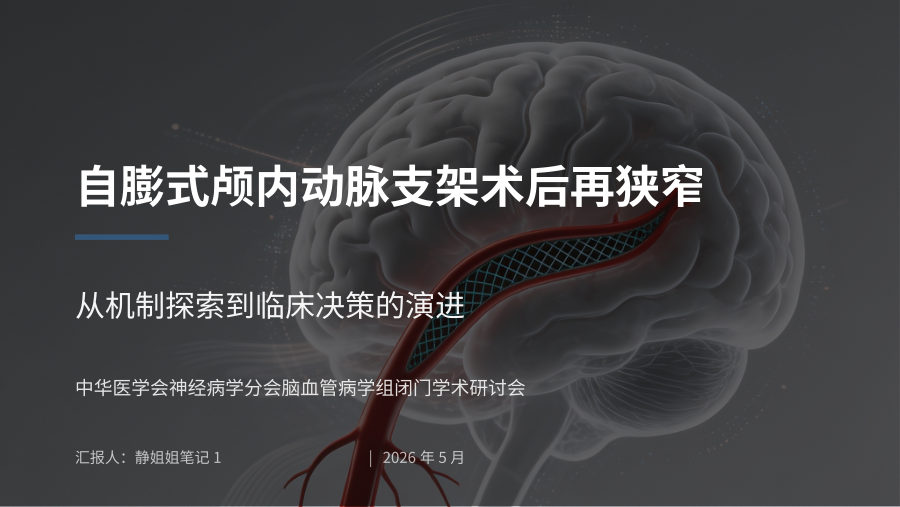 自膨式颅内动脉支架术后再狭窄学术研讨会 第 1 页